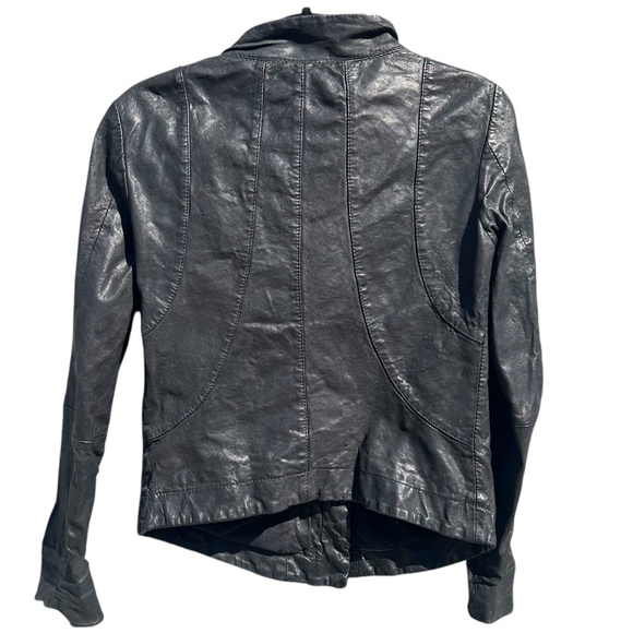 ALLSAINTS Black Leather Jacket - Picture 9 of 10